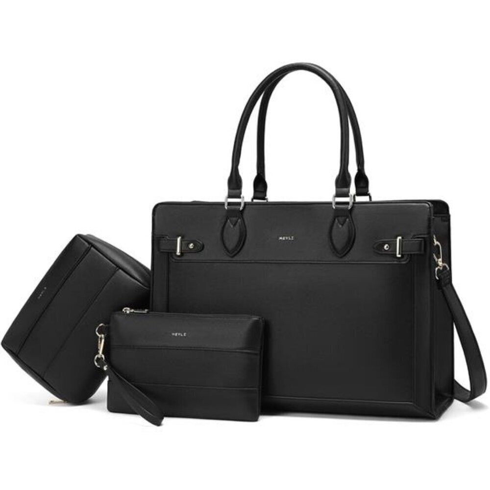 Stylish Laptop Tote Bag 15.6 Inch 3pc Set Women Work